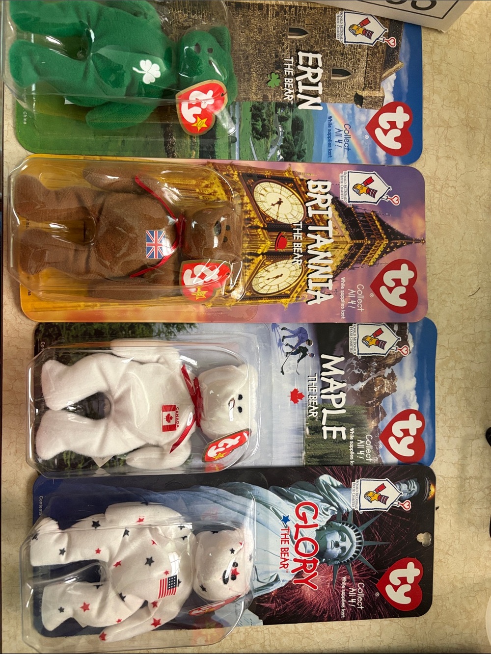 Ty Multicolor Beanie Baby Set limited edition McDonald’s all four in the set